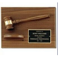 Walnut Gavel Plaque w/ Sound Block (9"x12")